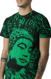 Huetrap Green Mens Short Sleeve Graphic Printed Tshirt-HT15MKGRAGRE00152