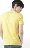 Huetrap Yellow Mens Short Sleeve Graphic Printed Tshirt-HT17MKGRAYLW00685