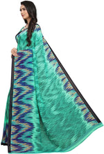 Green Printed Georgette Saree-PC1064a-Standard