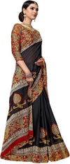 Black Printed Georgette Saree-PC1076a-Standard