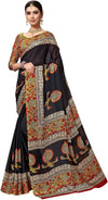 Black Printed Georgette Saree-PC1076a-Standard