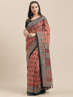 Black Printed Art Silk Saree-VSAR1060a-Standard