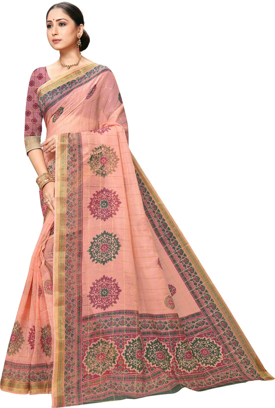 Pink Printed Art Silk Saree-VSAR1222Aa-Standard