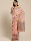 Pink Printed Cotton Blend Saree-VSAR1222a-Standard