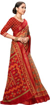 Red Printed Art Silk Saree-VSAR1328a-Standard