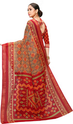 Red Printed Art Silk Saree-VSAR1328a-Standard