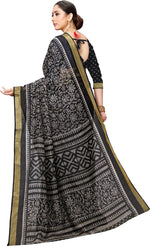 Black Printed Art Silk Saree-VSAR1339a-Standard