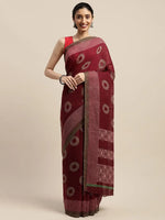 Purple Printed Art Silk Saree-VSAR1501a-Standard