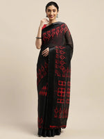 Red Printed Art Silk Saree-VSAR1541a-Standard