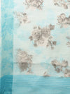 Light Blue Printed Art Silk Saree Inspire