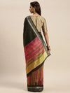 Black Printed Design Art Silk Saree