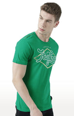 Huetrap Green Mens Short Sleeve Graphic Printed Tshirt-HT17MKGRAGRE01111