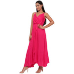 Aawari Rayon Front Open Gown For Girls and Women Pink-AM097-Pink