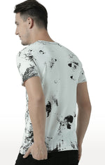 Huetrap White Mens Short Sleeve Graphic Printed Tshirt-HT17MKGRAOFW01069