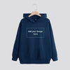 Blue French Terry Hoodies with Pockets - 240 GSM