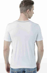 Huetrap White Mens Short Sleeve Graphic Printed Tshirt-HT17MKGRAWHT00583