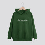 Green French Terry Hoodies with Pockets - 240 GSM