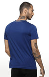 Huetrap Blue Mens Short Sleeve Graphic Printed Tshirt-HT18MKGRALNY01237