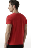 Huetrap Red Mens Short Sleeve Graphic Printed Tshirt-HT17MKGRARED00542