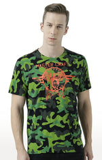 Huetrap Black Mens Short Sleeve Graphic Printed Tshirt-HT17MKGRABLK00905