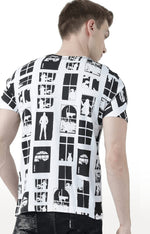 Huetrap White Mens Short Sleeve Graphic Printed Tshirt-HT17MKGRAWHT00761