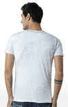 Huetrap White Mens Short Sleeve Graphic Printed Tshirt-HT15MKGRAWHT00110