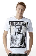 Huetrap White Mens Short Sleeve Graphic Printed Tshirt-HT16MKGRAWHT00307