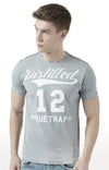 Huetrap Grey Mens Short Sleeve Graphic Printed Tshirt-HT17MKGRAGML01124