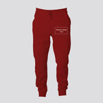100% Cotton Red Joggers- 240 GSM, French terry