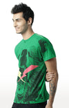 Huetrap Green Mens Short Sleeve Graphic Printed Tshirt-HT17MKGRAGRE00278