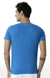 Huetrap Blue Mens Short Sleeve Graphic Printed Tshirt-HT16MKGRASUR00293