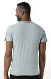 Huetrap Grey Mens Short Sleeve Graphic Printed Tshirt-HT16MKGRAGML00410