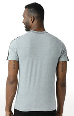 Huetrap Grey Mens Short Sleeve Graphic Printed Tshirt-HT16MKGRAGML00410