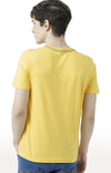 Huetrap Yellow Mens Short Sleeve Graphic Printed Tshirt-HT17MKGRAYLW01093