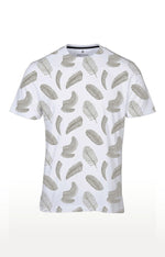 Huetrap White Mens Short Sleeve Graphic Printed Tshirt-HT16MKGRAWHT00402