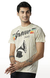 Huetrap White Mens Short Sleeve Graphic Printed Tshirt-HT15MKGRAOFW00148