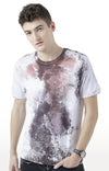 Huetrap White Mens Short Sleeve Graphic Printed Tshirt-HT17MKGRAWHT00571