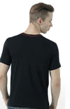 Huetrap Black Mens Short Sleeve Graphic Printed Tshirt-HT17MKGRABLK00757