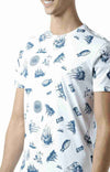 Huetrap White Mens Short Sleeve Graphic Printed Tshirt-HT16MKGRAWHT00395