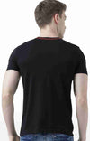 Huetrap Black Mens Short Sleeve Graphic Printed Tshirt-HT17MKGRABLK00615