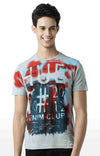 Huetrap Grey Mens Short Sleeve Graphic Printed Tshirt-HT12MKGRAGML00008