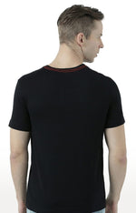 Huetrap Black Mens Short Sleeve Graphic Printed Tshirt-HT17MKGRABLK00794