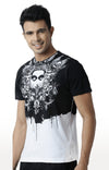 Huetrap White Mens Short Sleeve Graphic Printed Tshirt-HT16MKGRAWHT00268