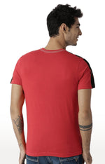 Huetrap Red Mens Short Sleeve Graphic Printed Tshirt-HT16MKGRARED00405