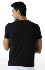 Huetrap Black Mens Short Sleeve Graphic Printed Tshirt-HT13MKGRABLK00327