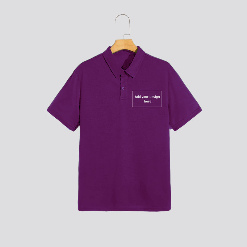Purple Polo Neck T-Shirts 100% Cotton - 220 GSM