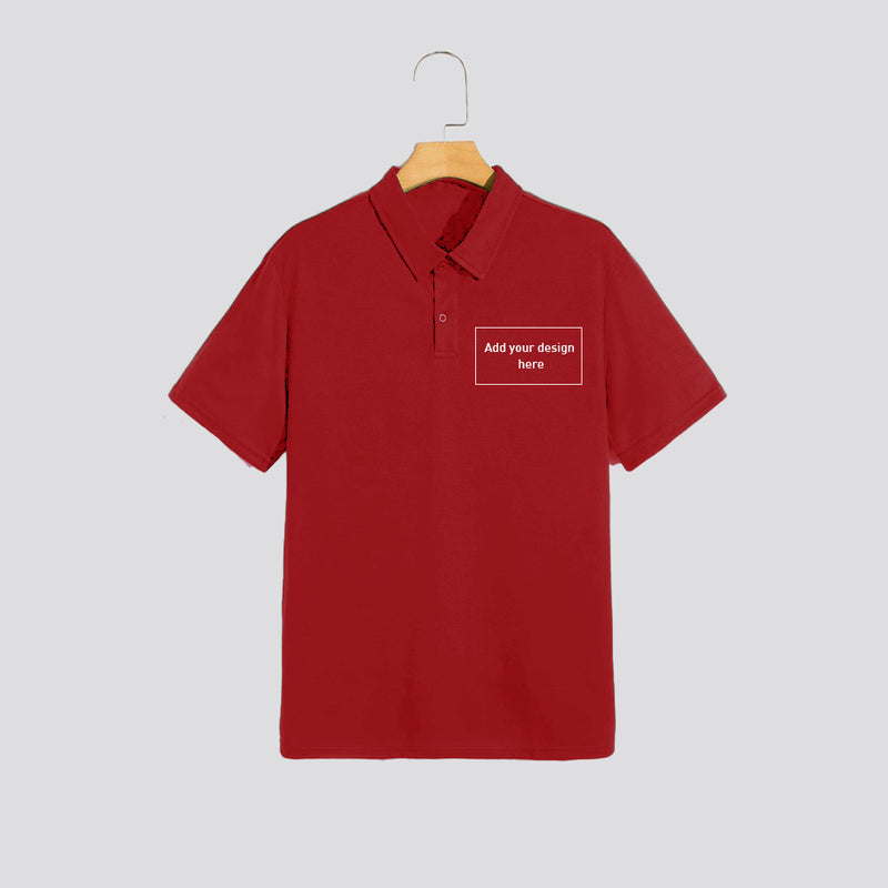Red Polo Neck T-Shirts 100% Cotton Gigaplex - 220 GSM