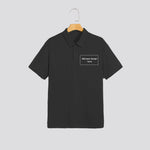 Black Polo Neck T-Shirts 100% Cotton Geppetto - 220 GSM
