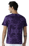 Huetrap Purple Mens Short Sleeve Graphic Printed Tshirt-HT15MKGRARPP00131