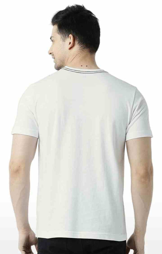 Huetrap White Mens Short Sleeve Graphic Printed Tshirt-HT15MKGRAOFW00059